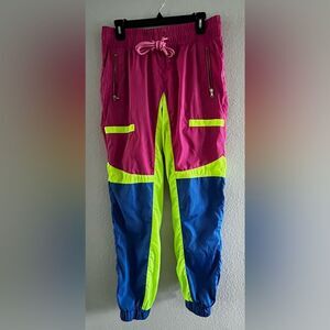 EPTM Women’s SZ 32 M Pants Neon‎ 80s, Break Dancing Bright Halloween